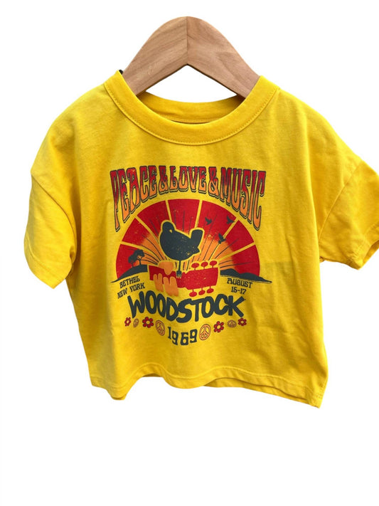 Chaser - Kids Girls Woodstock Peach & Love & Music Tee