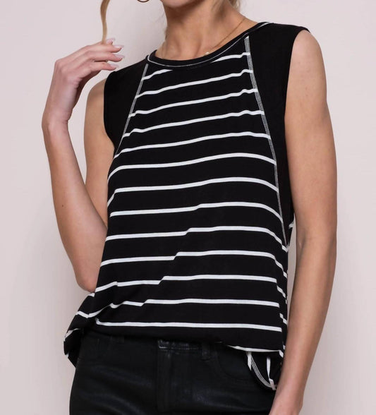 Hailey & Co - Striped Basketball Sleeveless Top