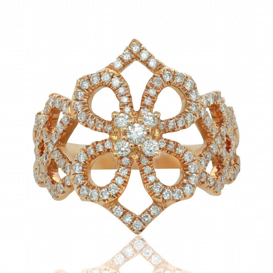 Diana M Jewels - 4 Leaf Clover 0.55 Cts Diamond Ring