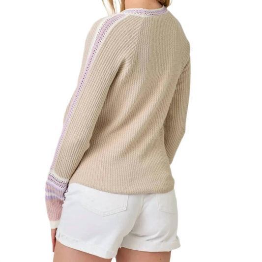 Mystree - Raglan Sleeve Trim Detail Sweater