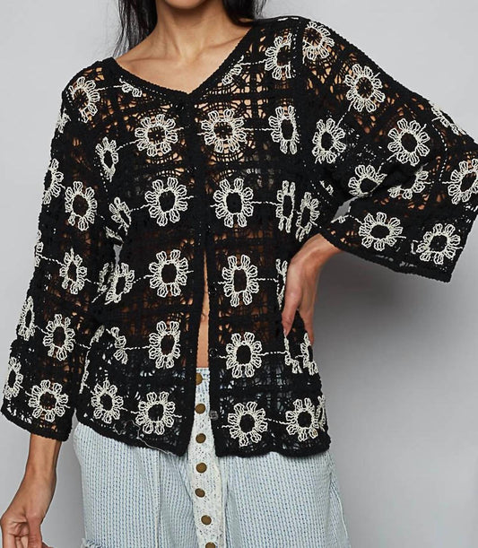 Pol - Crochet Cardigan With Various Weave Patterns