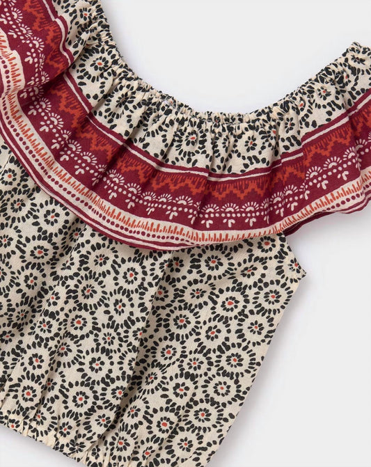 Mayoral - Girl's Chickpea Printed Blouse