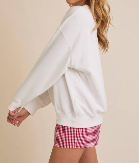 Daisy - All American Embroidered Crewneck Sweatshirt