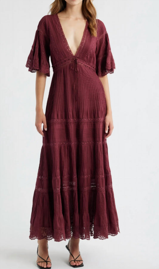 Loveshackfancy - Marlowe Lace-detail Cotton Midi Dress