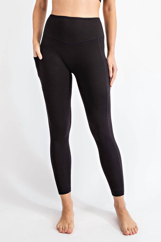 Rae Mode - Women's U Crotch Full Length Leggings With Pockets