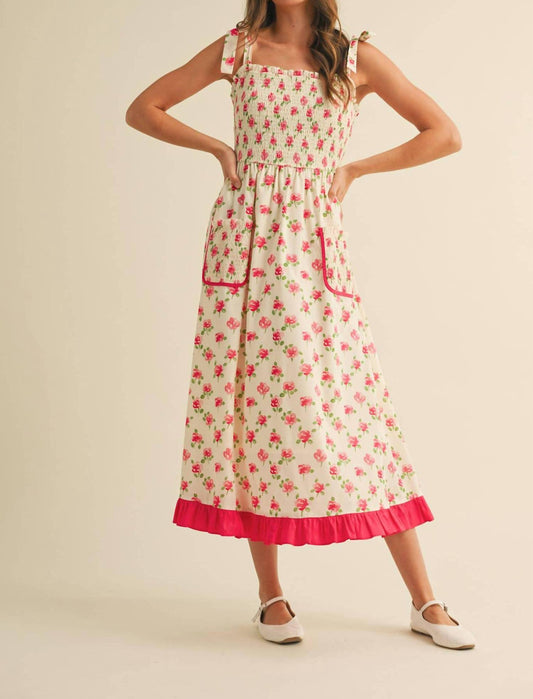 &Merci - Gardenia Smocked Midi Dress