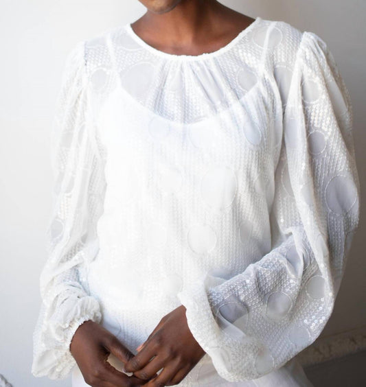 Eva Franco - Sheer Sequined Blouse