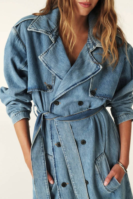 Bash - Denim Trench Coat