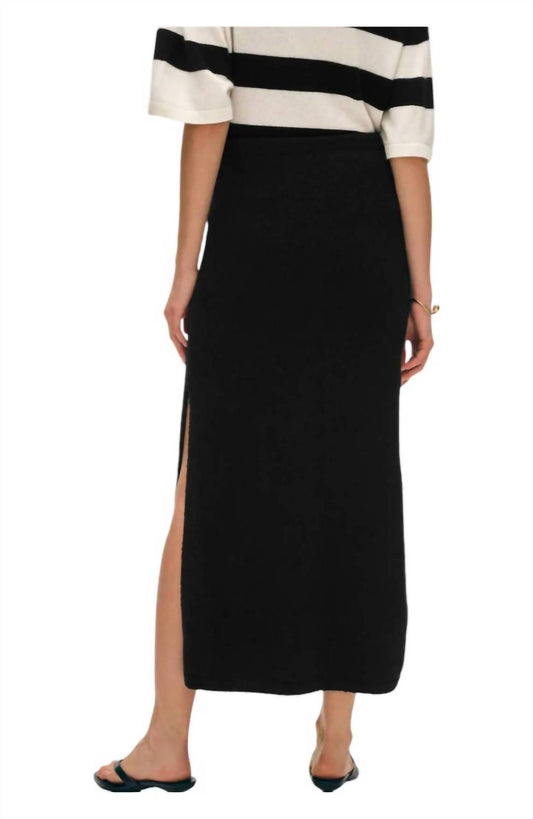 White + Warren - Cotton Slub Side Slit Skirt