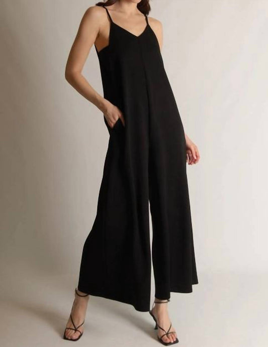Before You - Buttermilk Collection V-Neck Wide Leg Jumpsuit
