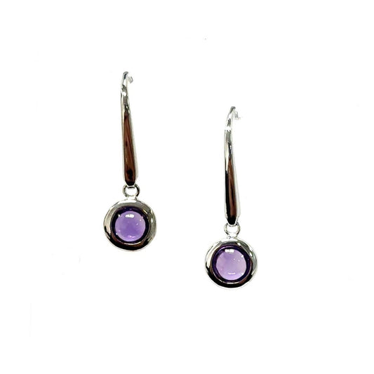 Aamiaa - Color Candy Collection Earrings With 5mm Round Amethyst