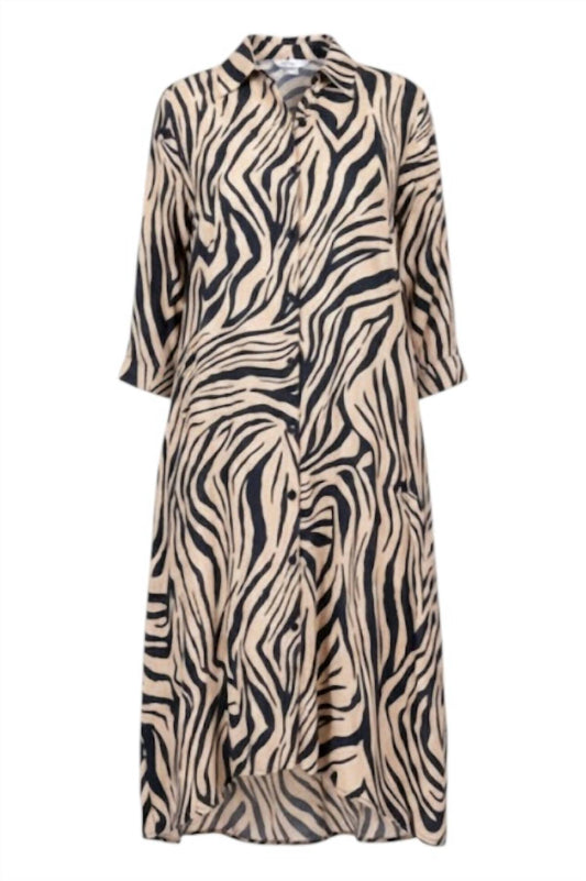 Scapa - Animal Print Midi Shirt Dress