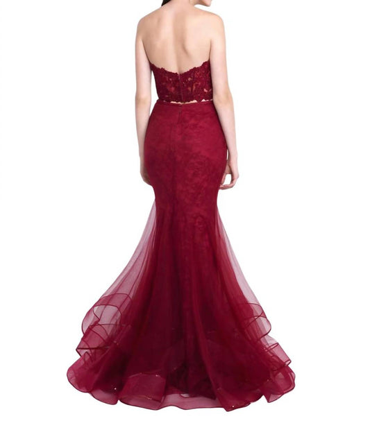 Blush Prom - Tulle Lace Mermaid Two Piece Gown