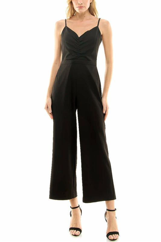 Nicole Miller - Solid Crepe Jumpsuit
