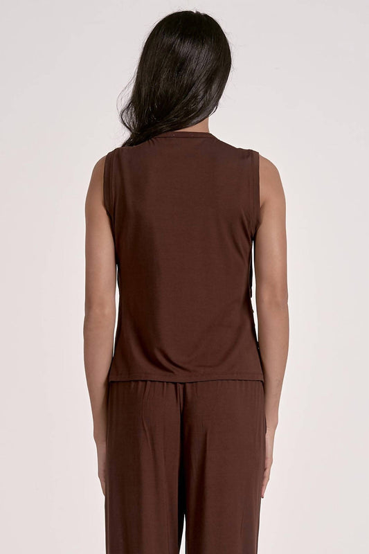 Elan - Dani Draped Sleeve Top