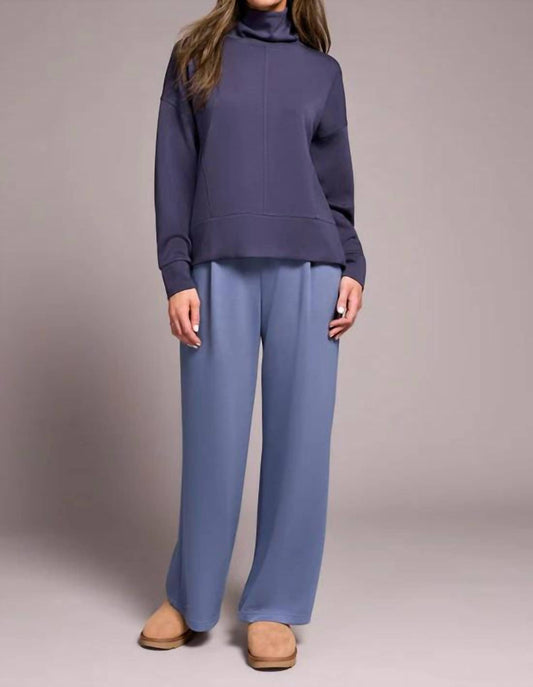 Tribal - Techno Lux Drop Shoulder Funnel Neck Top