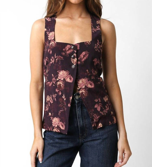 Olivaceous - Pamela Half Way Button Top