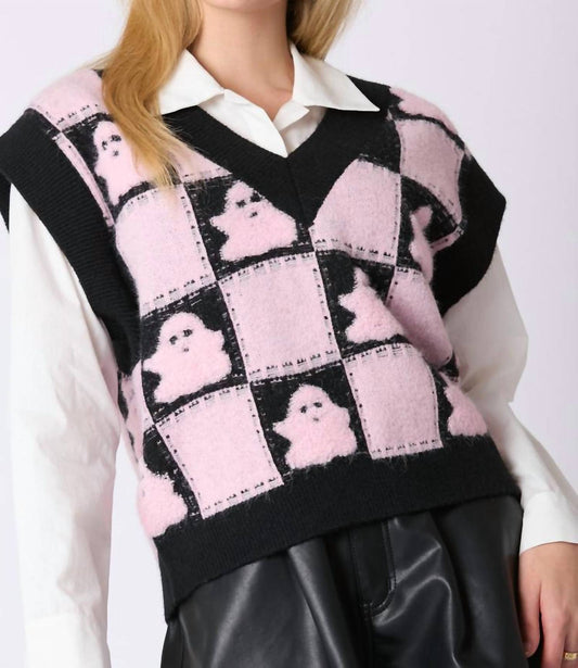 Peach Love - Hey Boo Sweater Vest