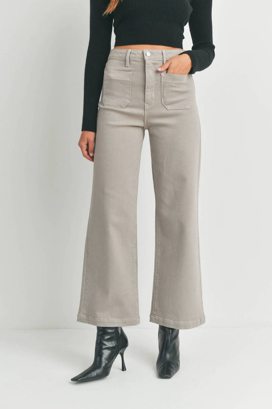 Just Black Denim - Madelyn Patch Pocket Wide Leg Jeans