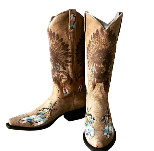 Miss Macie - Women's Indian Chief Cowboy Boots