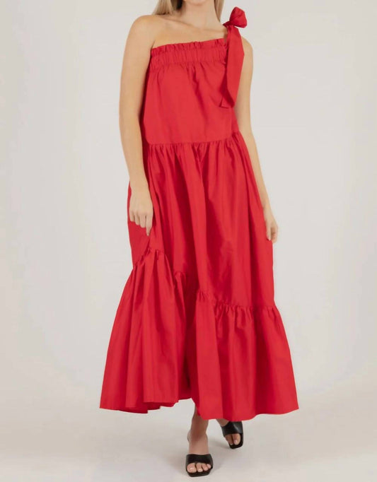 Before You Collection - Poplin One Shoulder Maxi Dress