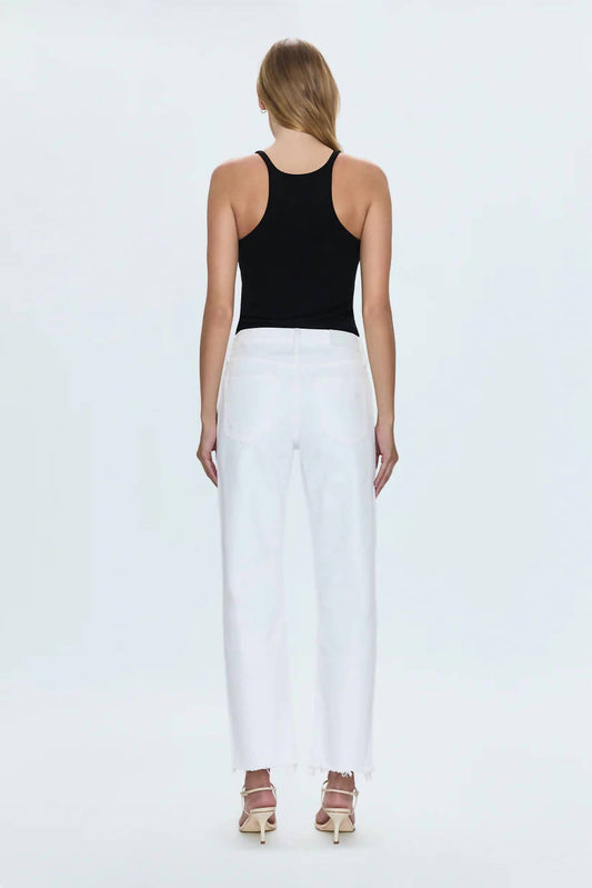 Pistola - Lexi Mid Rise Bowed Straight Jeans