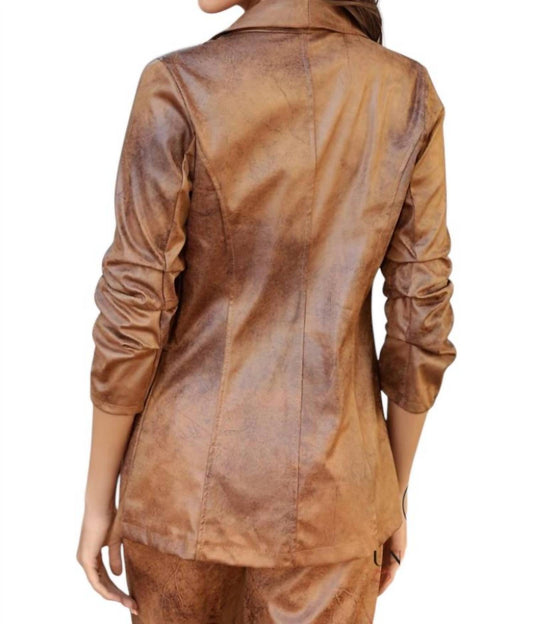 Venti6 - Rossana Stonewash Suede Blazer