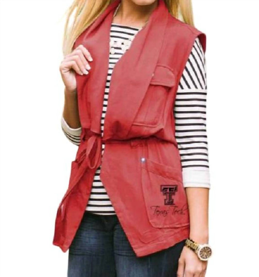 Gameday Couture - Texas Tech University Logo Drawstring Vest