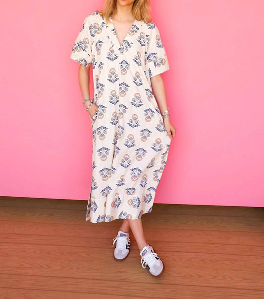 Karlie - Vintage Floral V Neck Signature Maxi Dress