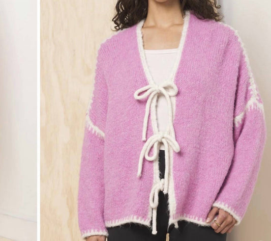 Vintage Havana - tie front cardigan