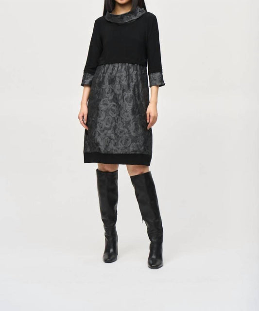 Joseph Ribkoff - Floral Print 3/4 Sleeves Cocoon Dress