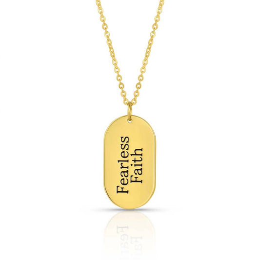 Montana Silversmiths - Women's Fearless Faith Rounded Dogtag Necklace