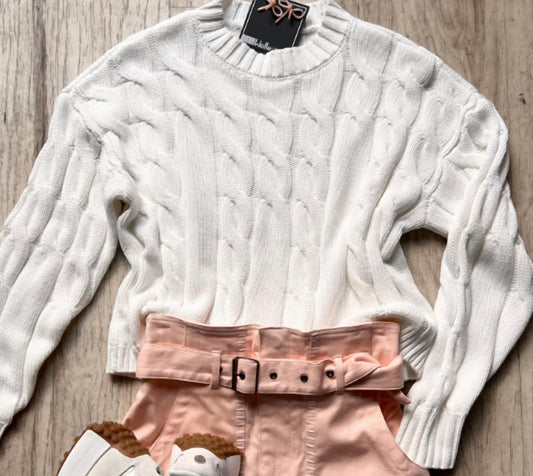 Pistola - Women's Cable Crewneck Sweater