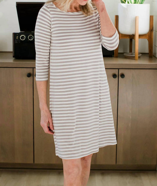 Yala - Rita Boatneck A-line Bamboo Dress With Pockets