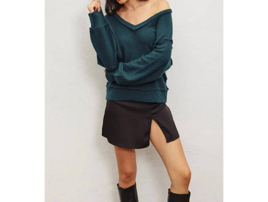 Dress Forum - Slouchy V-neck Pullover Sweater