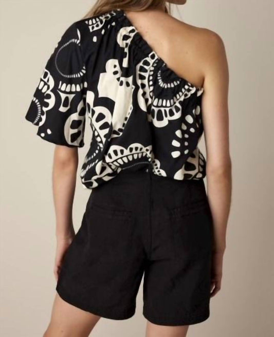 Summum - One Shoulder Flower Top