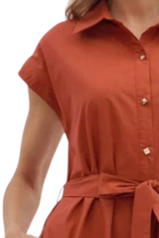 Entro - Paula Button Down Midi Dres