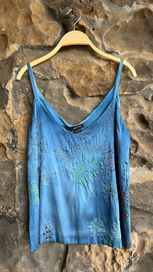 Avant Toi - Women's Silk Tank With Embroidery
