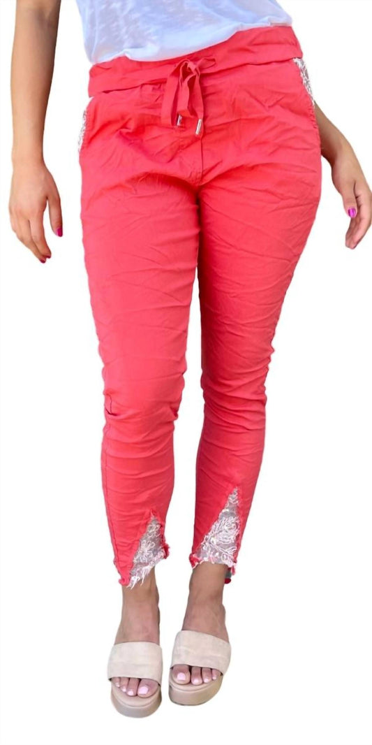 Gigi Moda - Ricamo Tie-Waist Pants