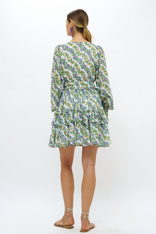 Oliphant - Smocked Waist V-neck Mini