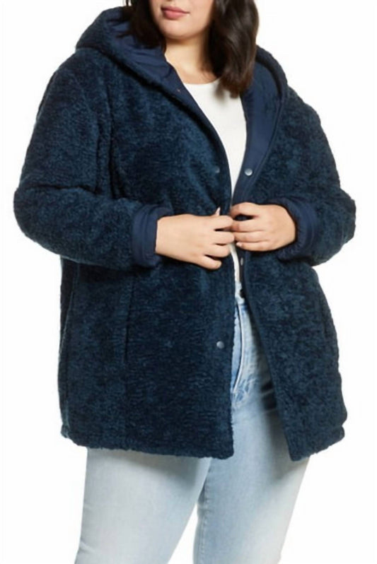 Halogen - Reversible Quilted Sherpa Faux Fur Jacket