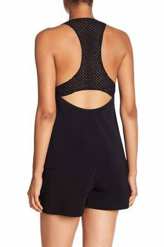 A.L.C. - Kira Stretch Crochet Racer Back Scoop Neck Tank Top