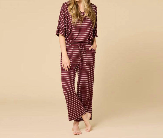 Softies - Dream Jersey Relaxed V-neck With Capri Lounge Set