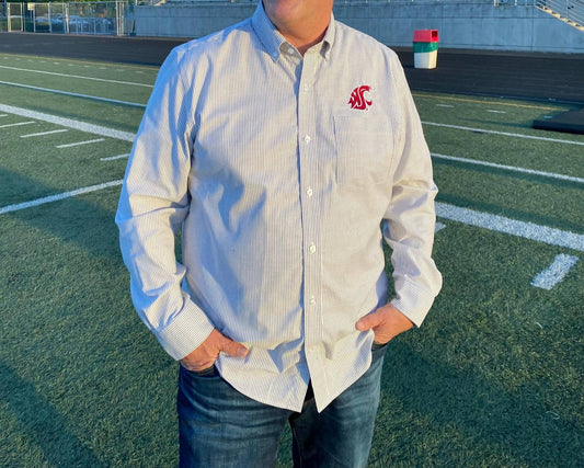 Cutter & Buck - Men's Wsu Cougars Long Sleeve Shirt