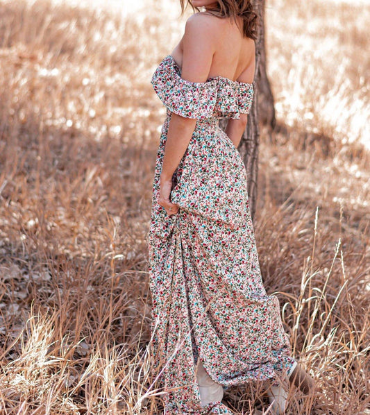 Promesa - Picture Perfect Moments Off Shoulder Maxi Dress