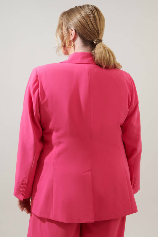 Sugarlips - Chelsea Fitted Notch Lapel Blazer Curve