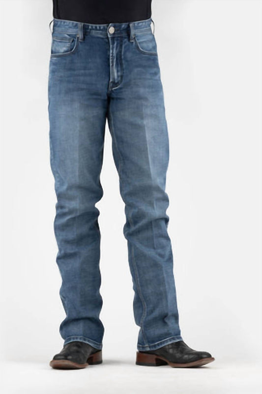 Stetson - Mens Straight Fit Stretch 2 Tone Denim Jeans