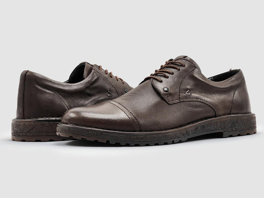 Kcr Group - Men's Derby Toe-cap Leather Dress Shoes