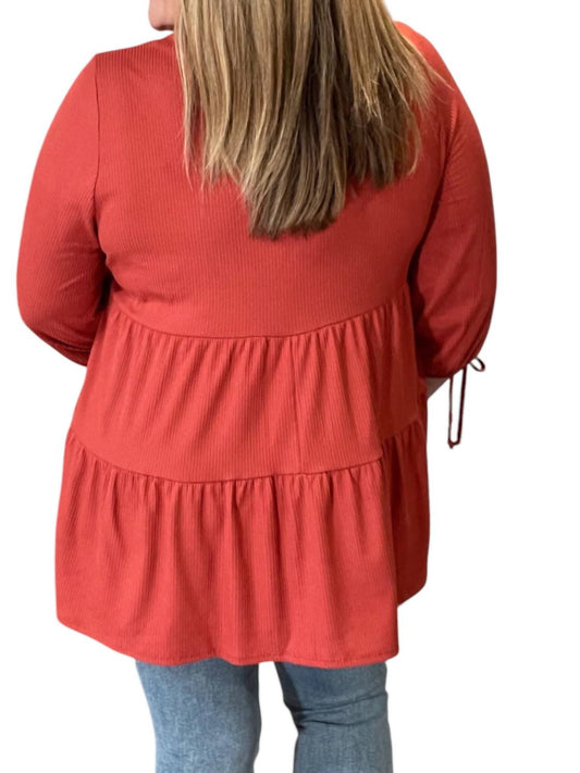 Honeyme - Tiered With Sleeve Ties Top