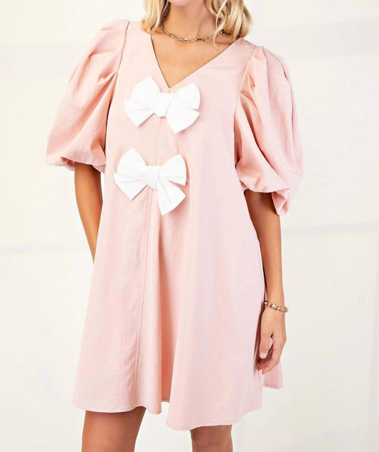 Gigio - A-line Mini Dress With Bows On Front